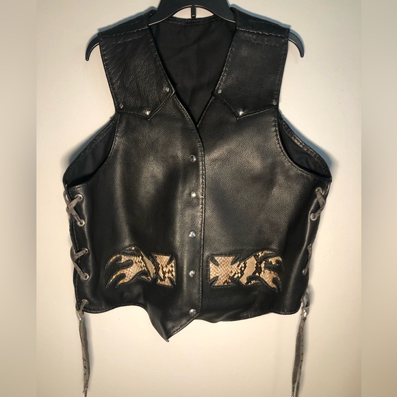 Motorcycle Leather Vest.